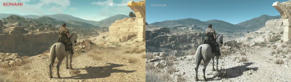 مقایسه ی گرافیکی تریلر جدید Metal Gear Solid V با تریلر E3 2013 بهبود گرافیکی را نشان 1