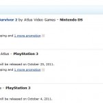 E3 2011: Atlus E3 Announcements leaked by Amazon, Consists of Two PS3 Exclusives?