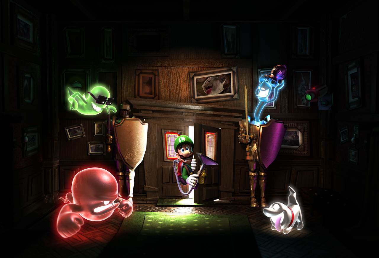 Luigi’s Mansion Dark Moon 3 Pieces Of Artwork.