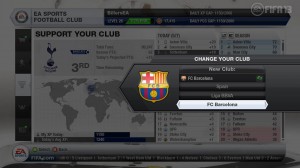 FIFA 13 menu screens
