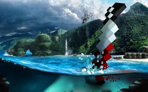 Far Cry 3: Some Minecraft crossover artwork