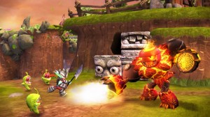 Skylanders Giants: Screenshots featuring Flashwing, Hot Head and Sprocket