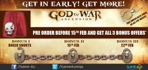 Pre-order God of War: Ascension at Game4u and get these amazing freebies