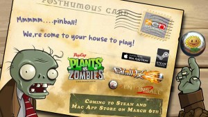 Plants vs. Zombies Pinball Arriving for PC and Mac on March 5th
