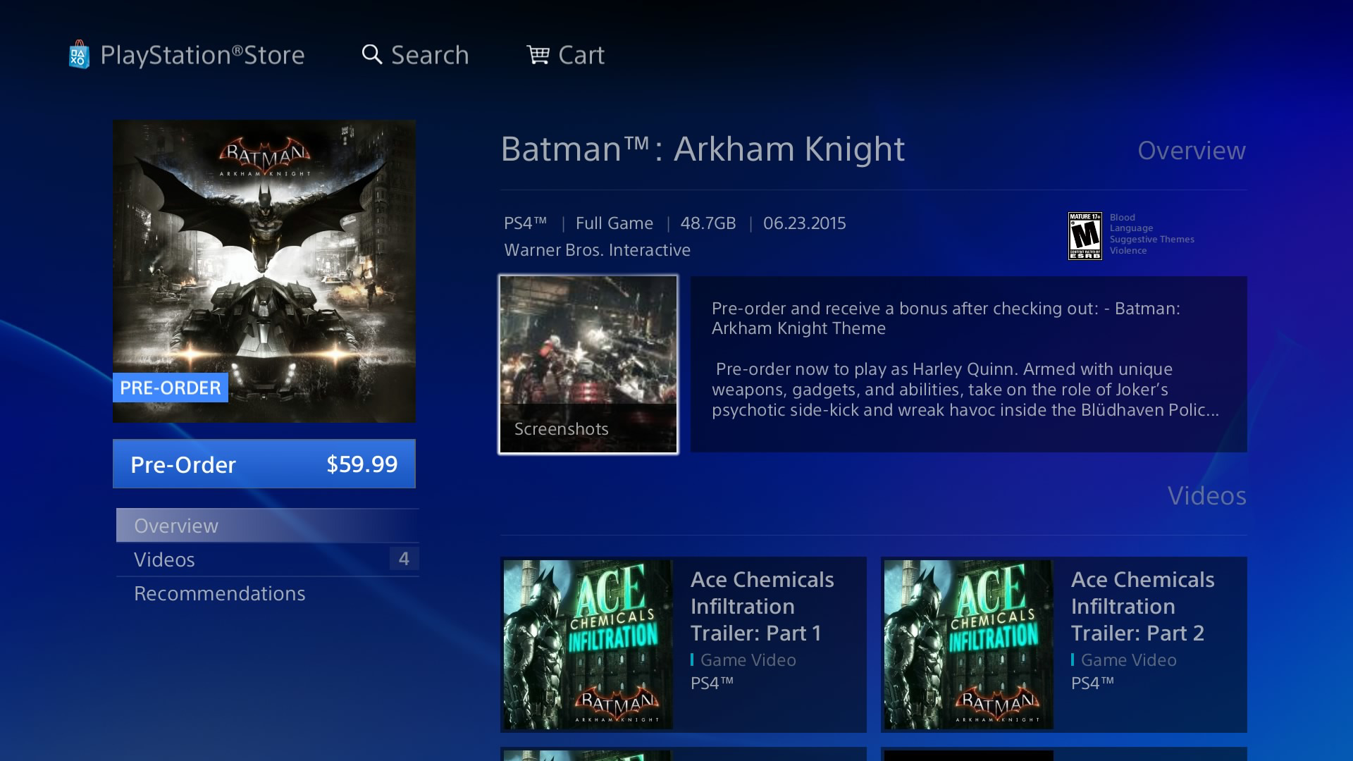 Batman Arkham Knight PS4 File Size For Download Revealed, Bigger Than GTA 5