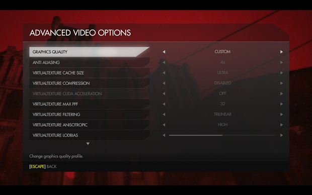Wolfenstein The Old Blood pc settings