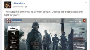 F2P Browser Game Using Battlefield 1 Images For False Advertising