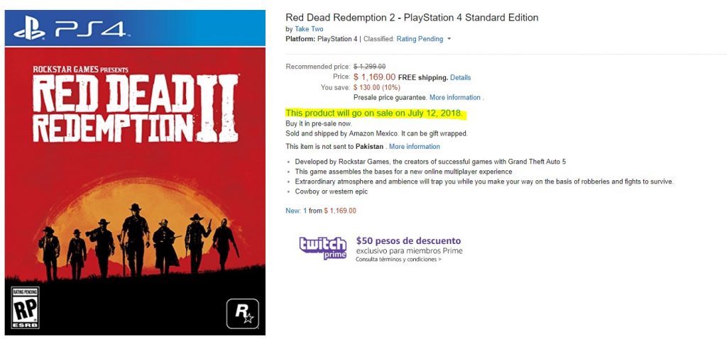 red dead redemption 2 ps5 release date ps4