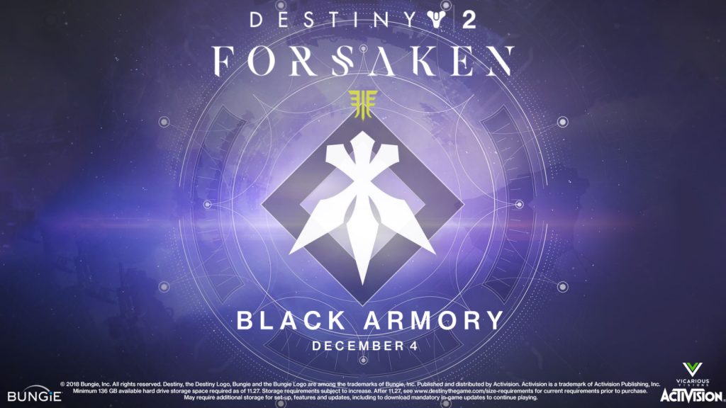 Destiny 2 S Black Armory DLC Releases On December 4th Rumour   Destiny 2 Black Armory 1024x576 