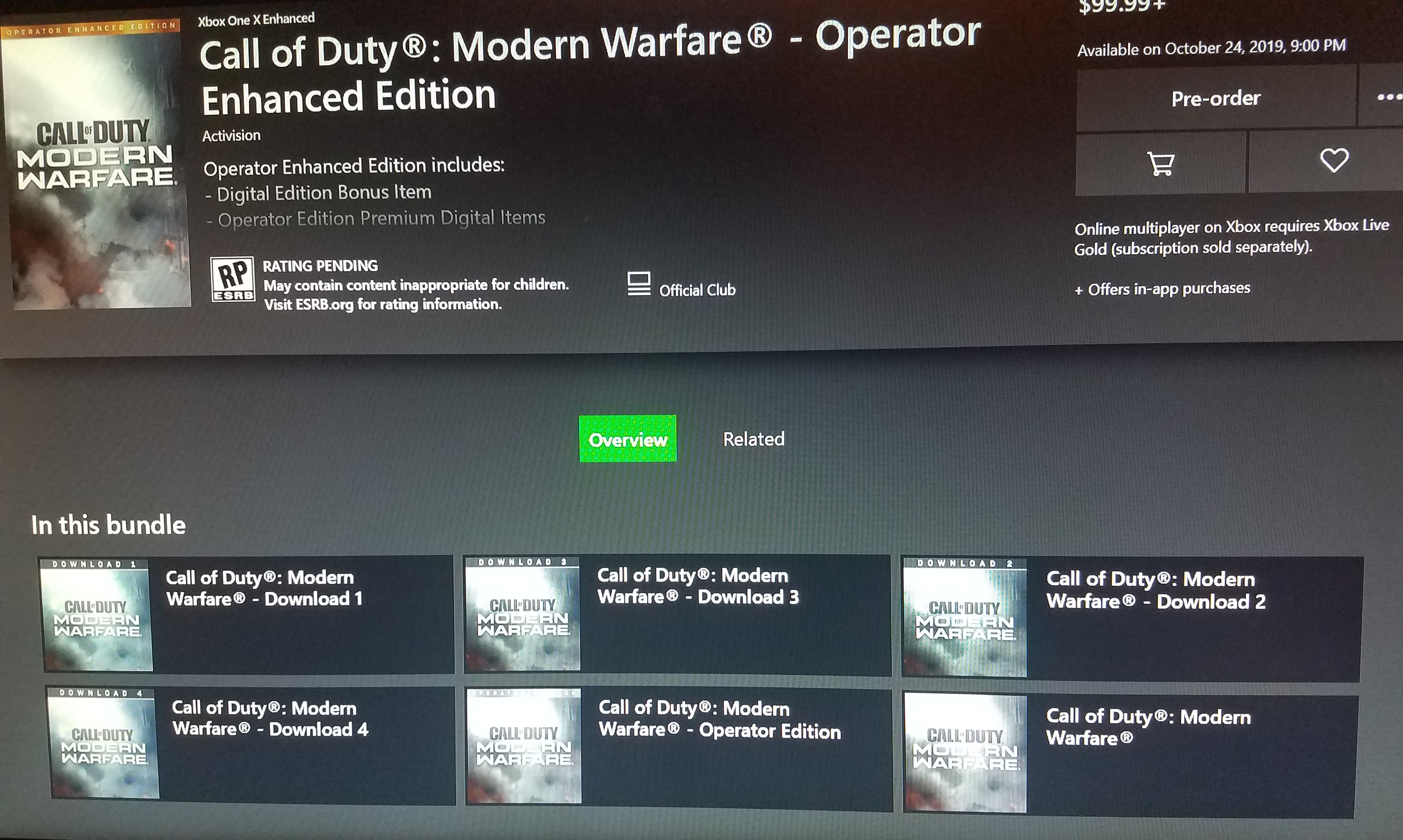call of duty modern warfare on xbox store