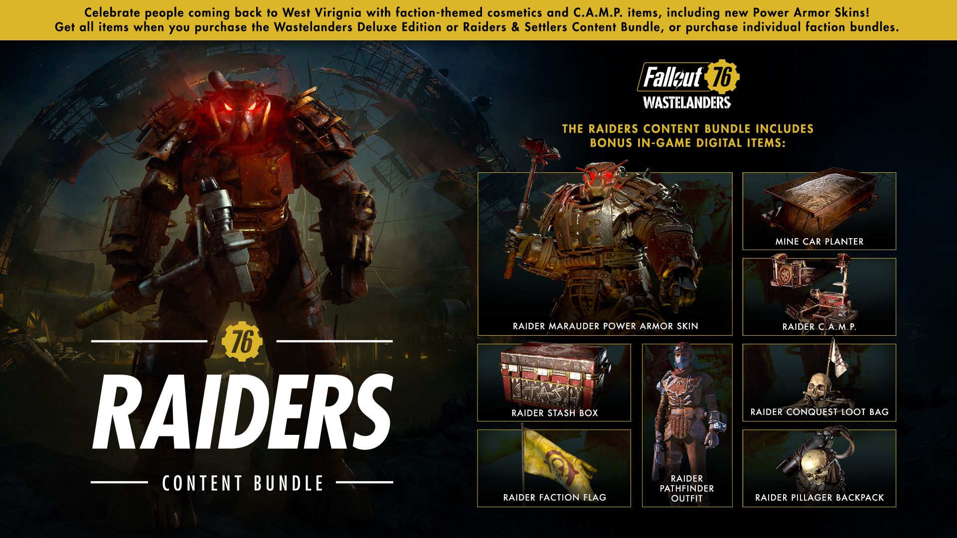 Fallout 76 Raiders Content Bundle