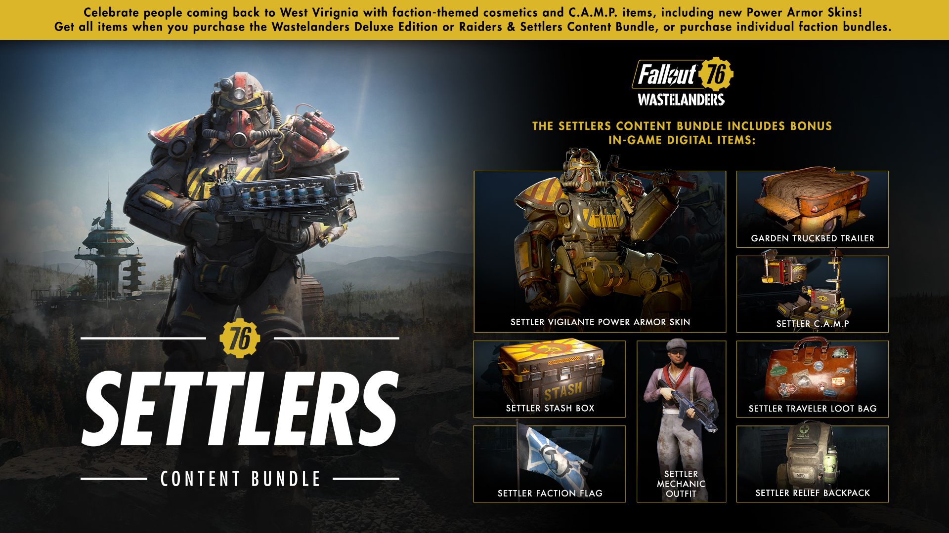 Fallout 76 Settlers Content Bundle