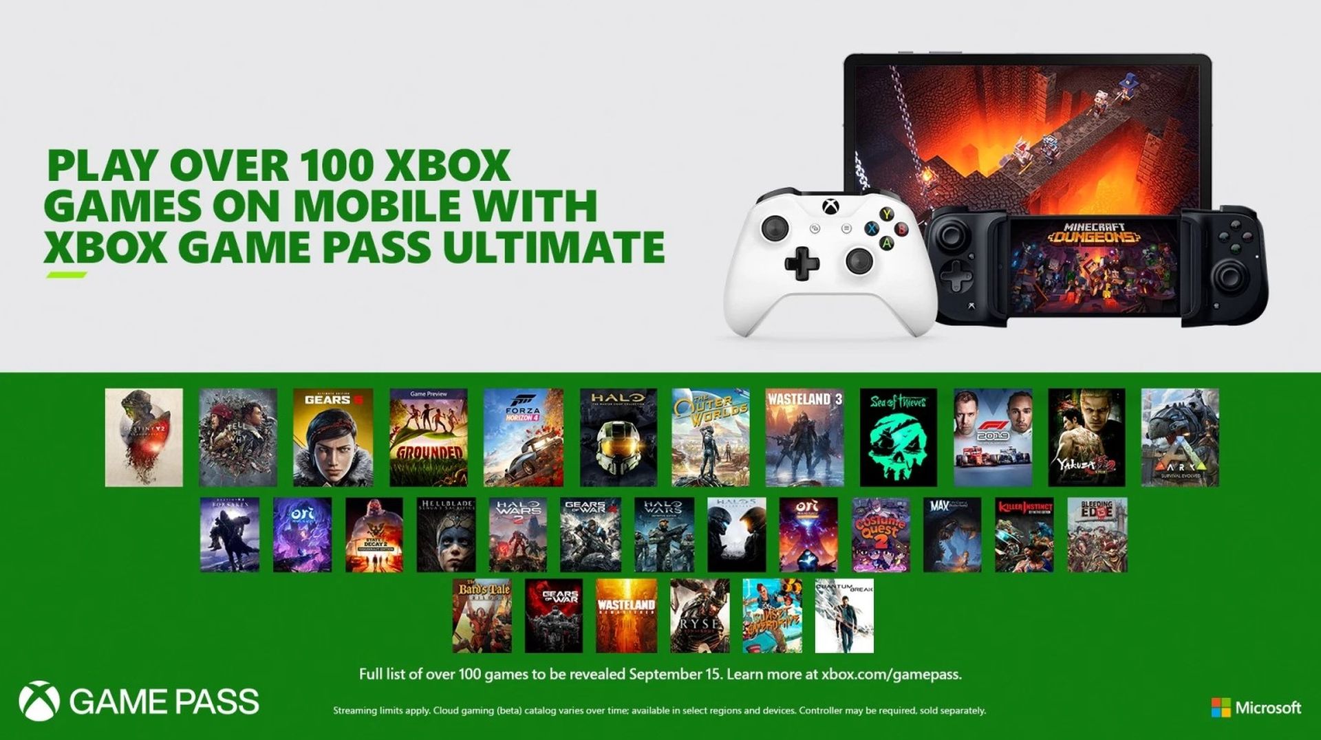 Cloud Gaming for Xbox Game Pass Ultimate Out on September 15th, Features  Over 100 Games