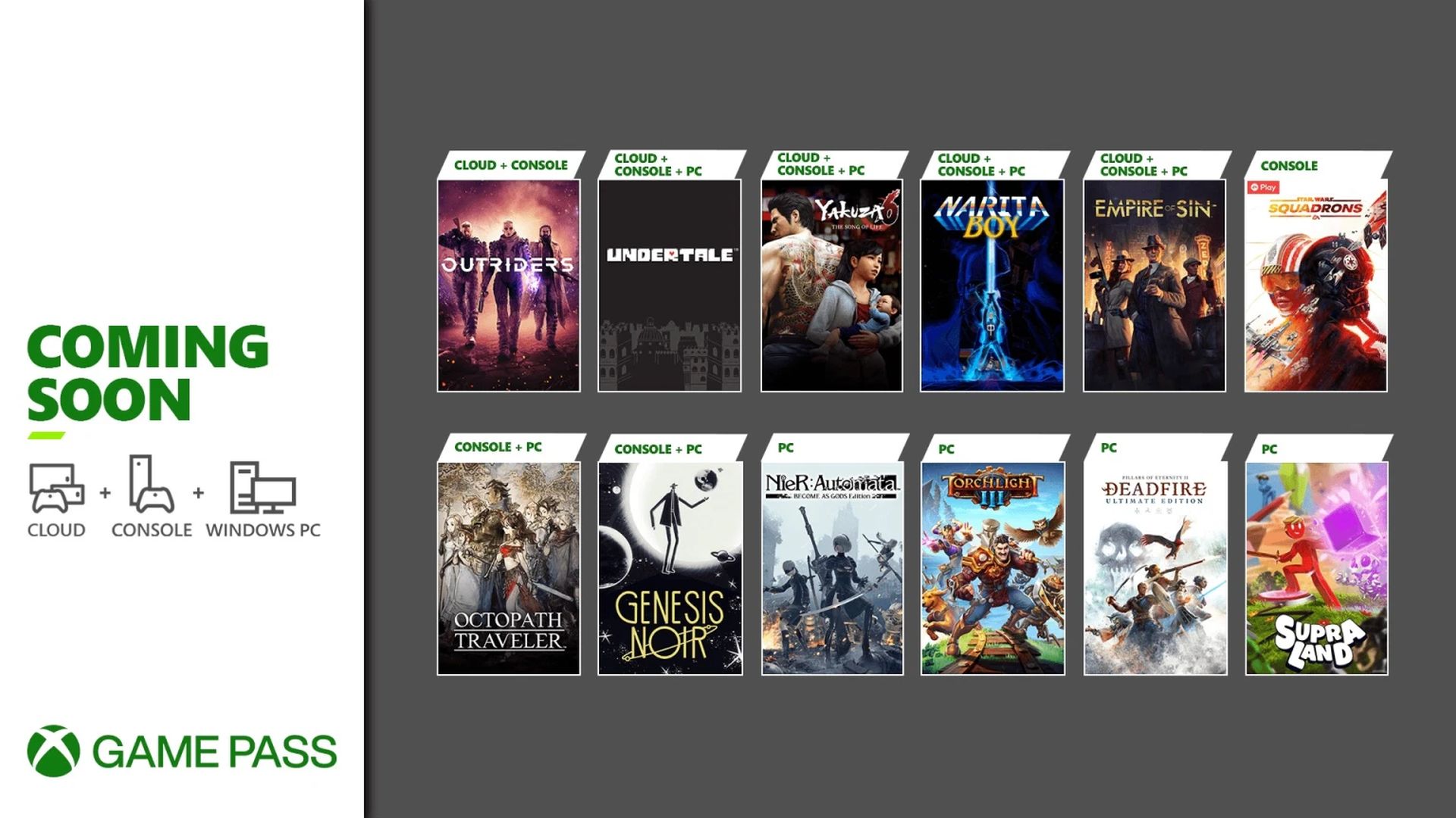 Xbox Game Pass - March 2021