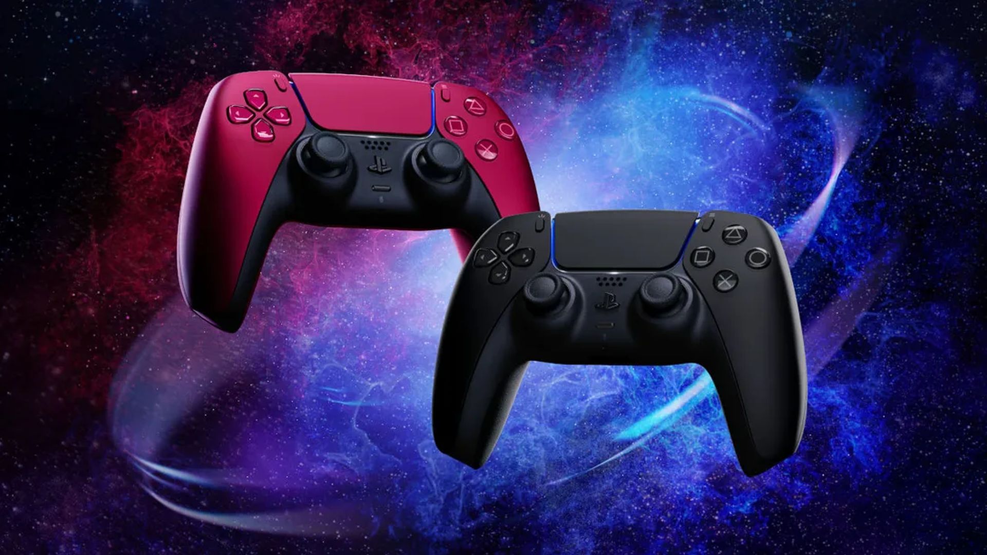PS5 DualSense - Midnight Black and Cosmic Red