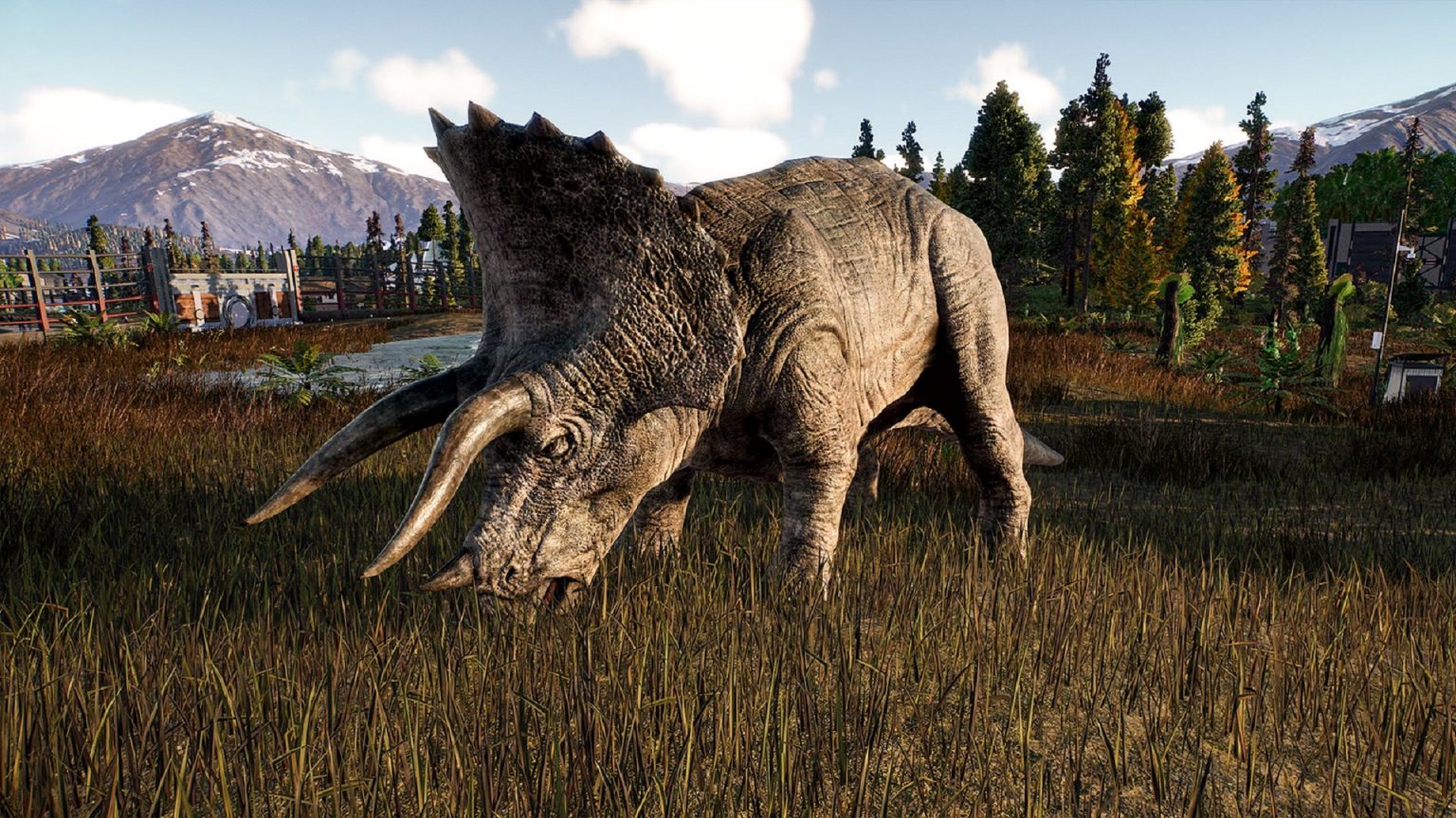 jurassic-world-evolution-2-s-triceratops-revealed-in-brief-pre-alpha-gameplay