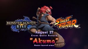 Monster Hunter Rise – Street Fighter’s Akuma Coming August 27th as Layered Armor