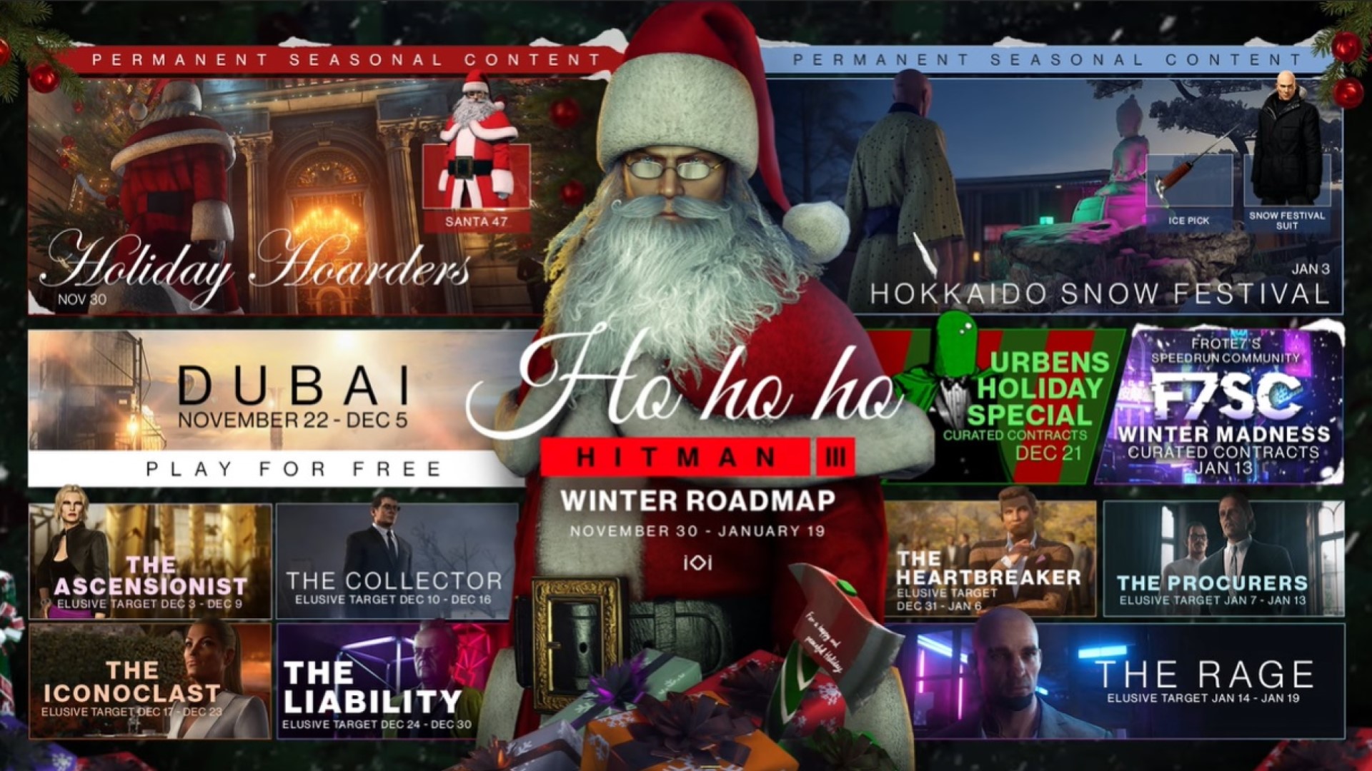 Hitman 3 Winter Roadmap Includes New Seasonal Content, Returning