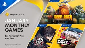 Deep Rock Galactic, DiRT 5 and Persona 5 Strikers Confirmed for PlayStation Plus This Month