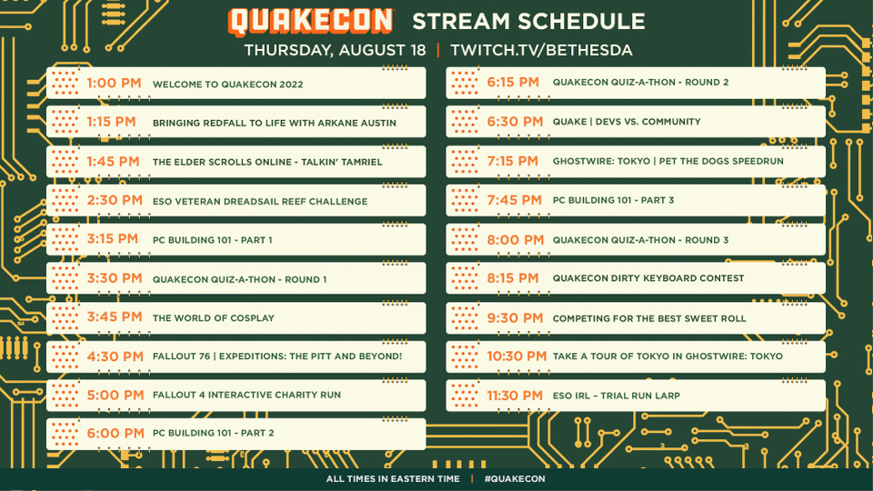 jadwal streaming quakecon 2022