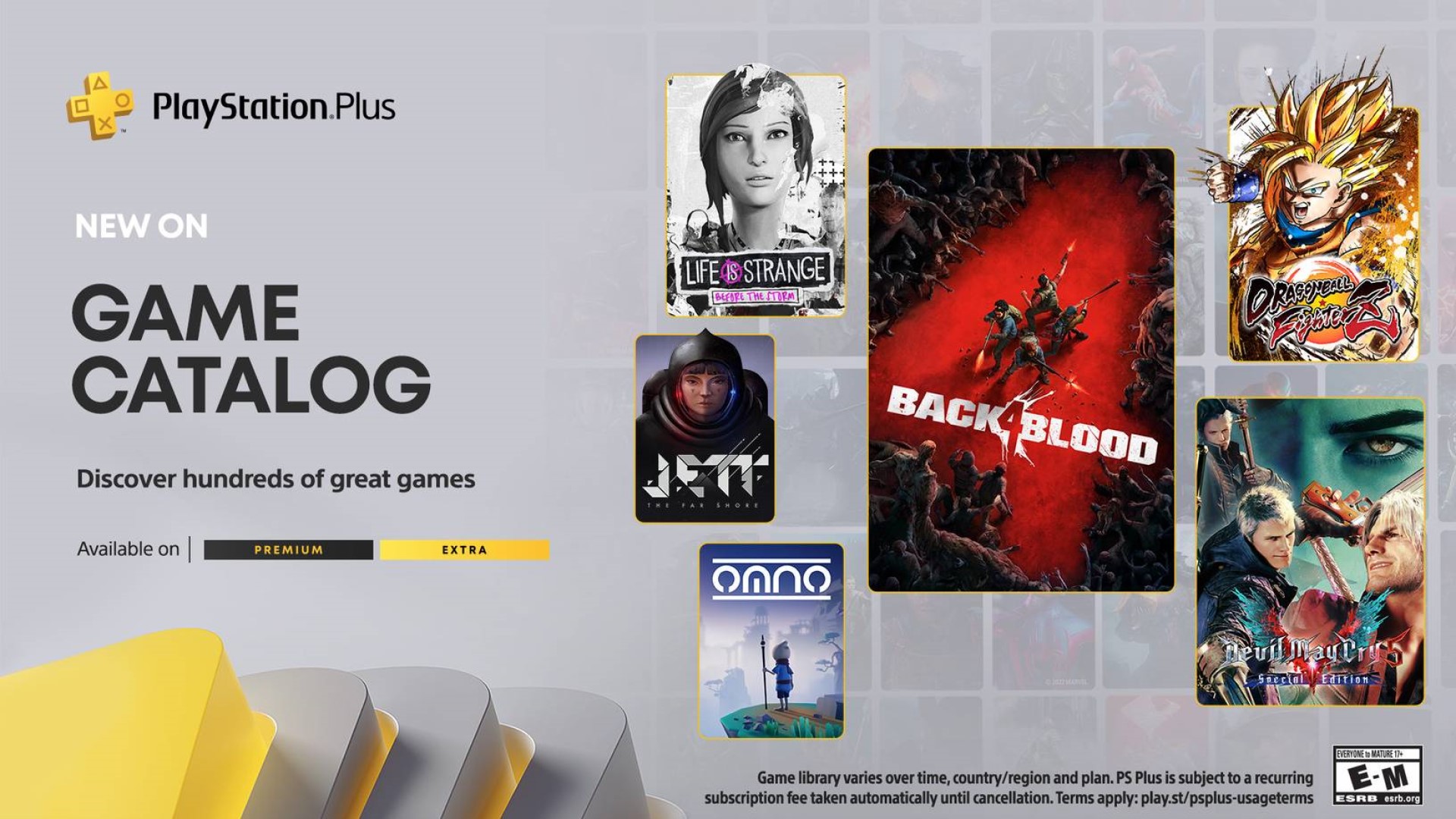 Back 4 Blood, Dragon Ball FighterZ, Life is Strange Free with PS Plus