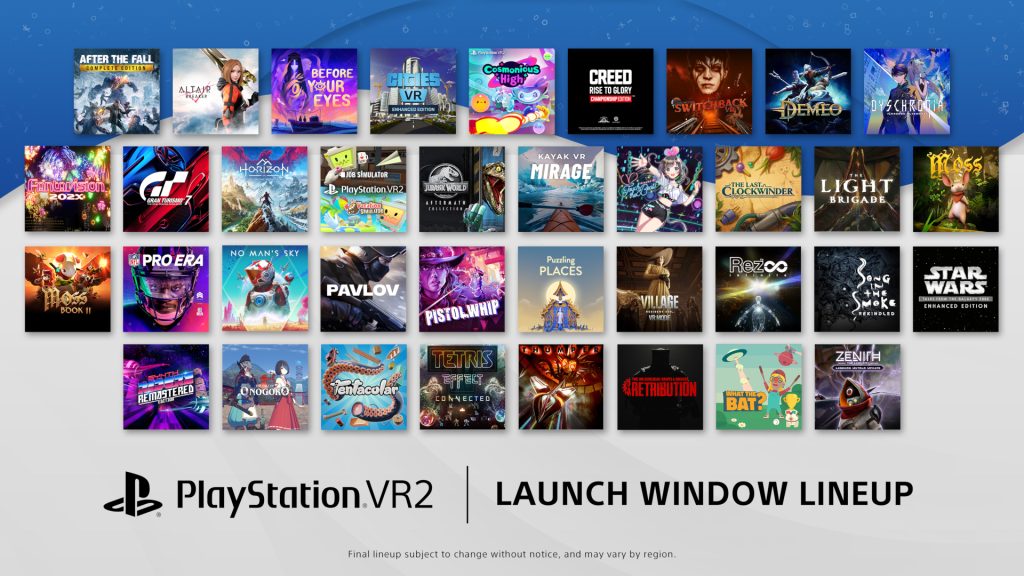 ps vr2 launch window lineup