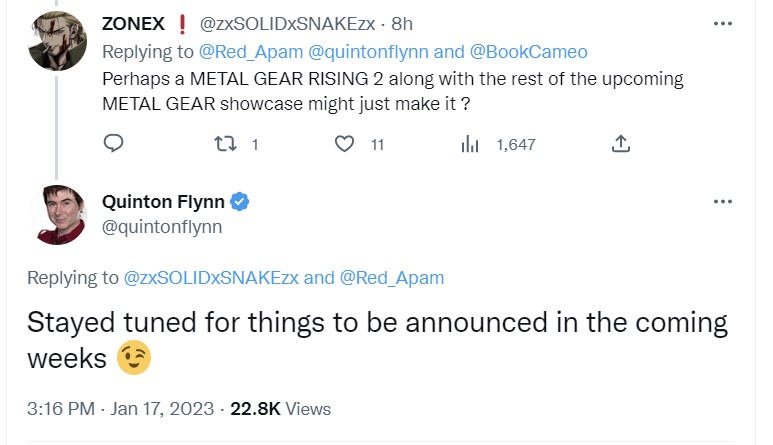 Metal Gear Rising voice actor claims announcements in 'the coming weeks