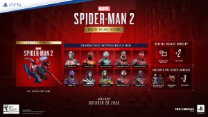 Marvel’s Spider-Man 2 – Digital Deluxe Edition Suits Showcased in New Trailer
