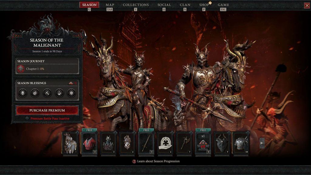 Diablo 4 - Season of the Malignant Battle Pass