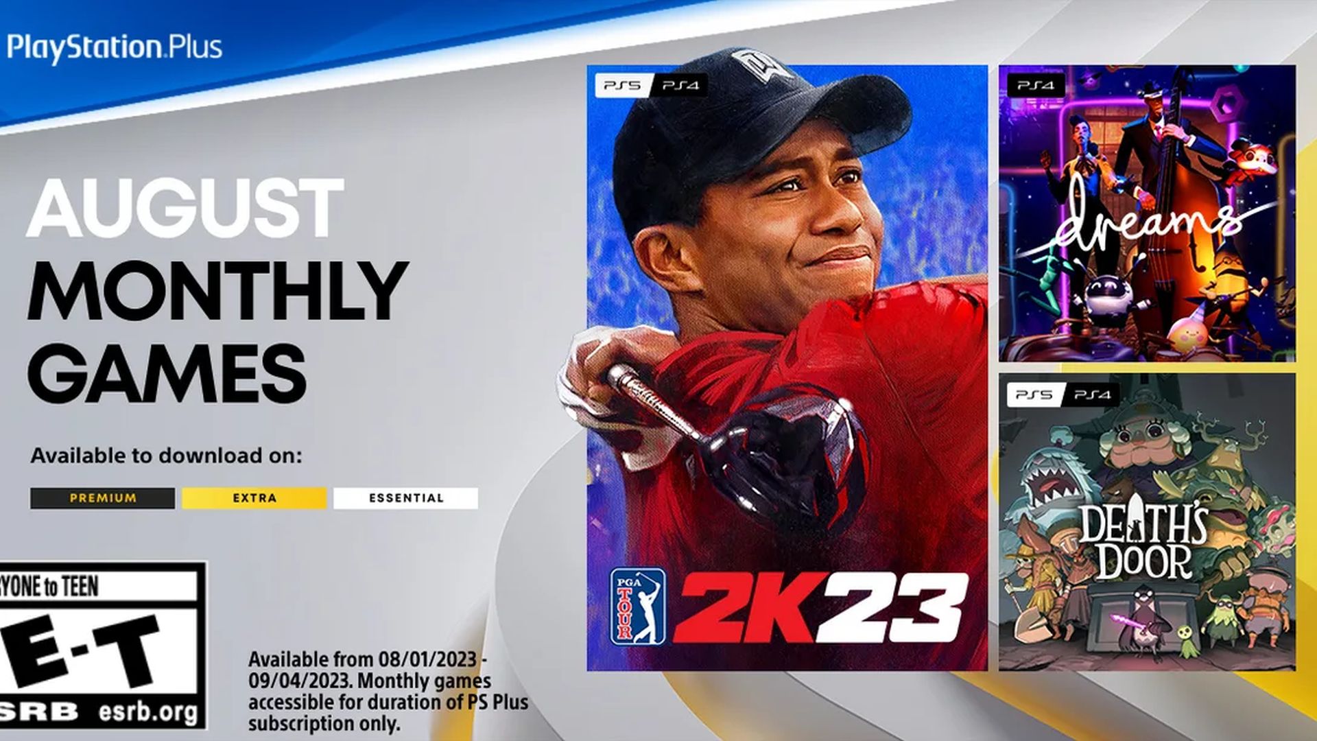 Death’s Door, Dreams and PGA Tour 2K23 Coming to PS Plus Essential in August