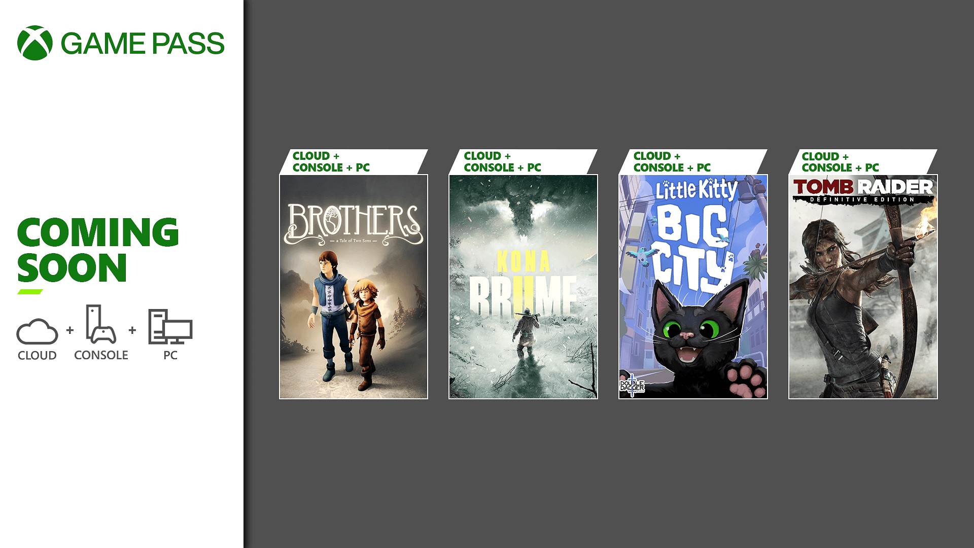 Tomb Raider Definitive Edition, Brothers A Tale of Two Sons, and More