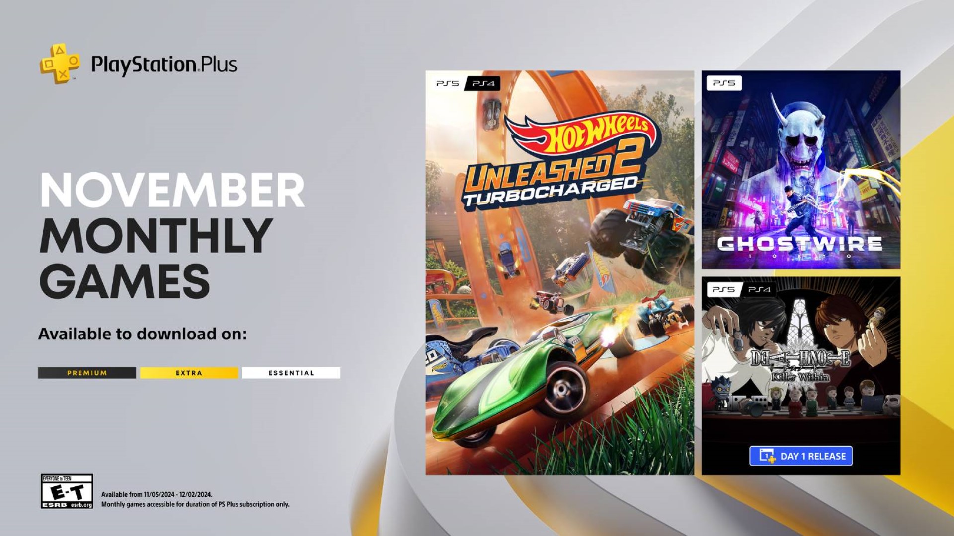 Ghostwire: Tokyo and Hot Wheels Unleashed 2: Turbocharged Lead PS Plus Essential Lineup for November