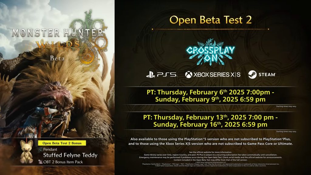 Monster Hunter Wilds Open Beta 2 Announced for February