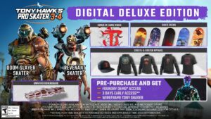 Tony Hawk’s Pro Skater 3 + 4 Digital Deluxe Edition Includes Playable Doom Slayer and Revenant