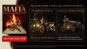 Mafia: The Old Country Costs $50, Deluxe Edition Detailed